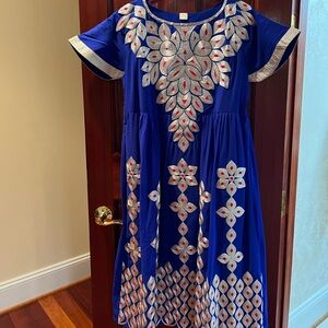 Elegant Blue and Red 3 Piece Set